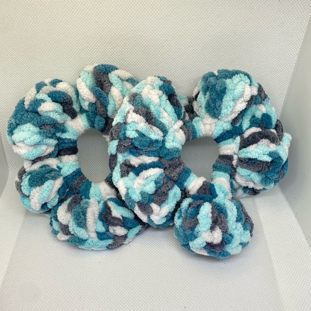 Handmade Crocheted Plush Chunky Scrunchie Set - Oversized and Super Soft NWOT